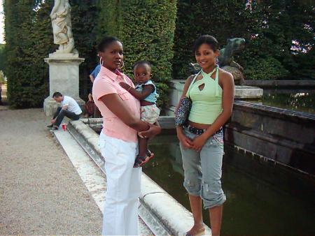 ma tante;moi et le petit racine